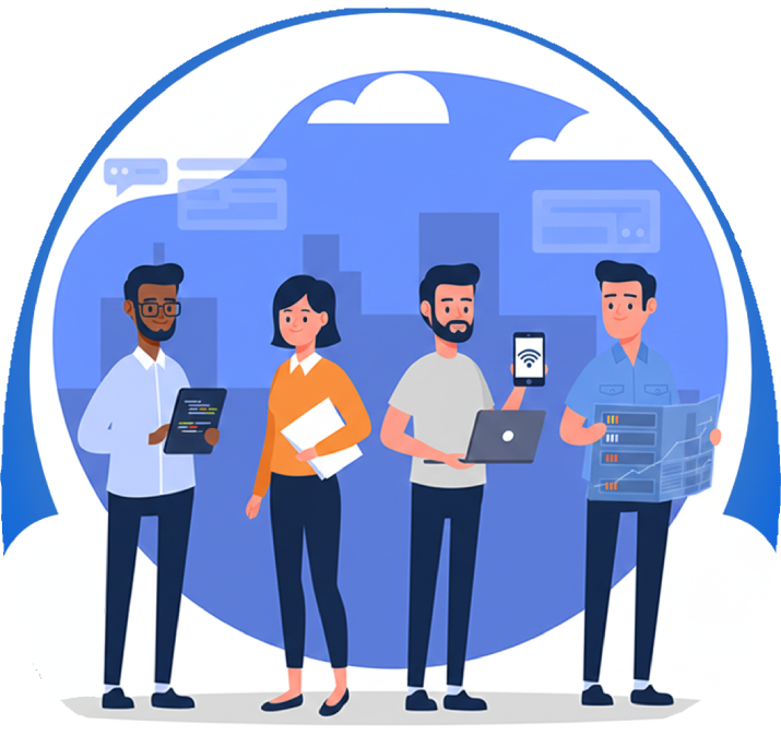 Людина працює за ноутбуком